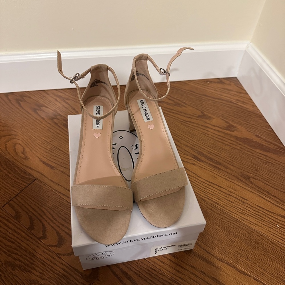 Steve Madden Big Kid Tan Ankle Strap Sandals